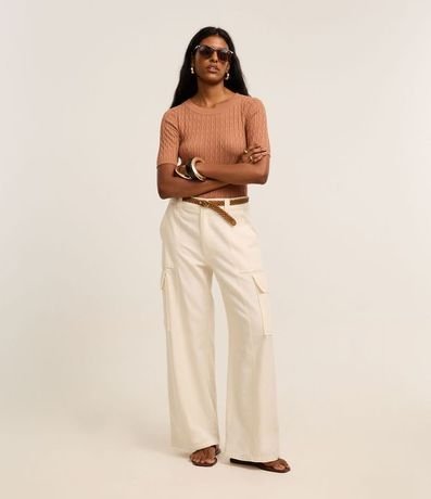 Blusa en Punto Leve con Texturas 2