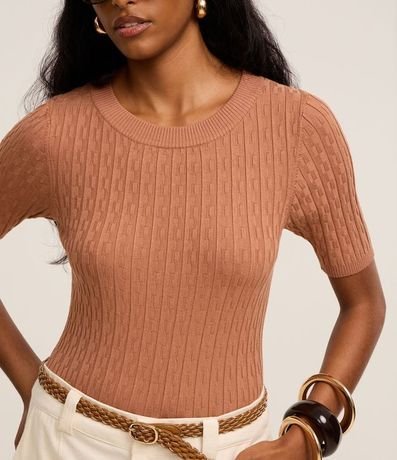 Blusa en Punto Leve con Texturas 4