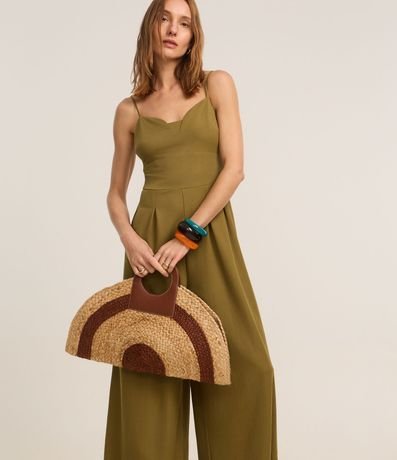 Mono de Breteles en Piquet con Recortes y Pliegues 1