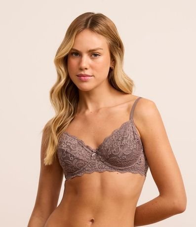 Soutien sin Copa y con Aro en Encaje Floral
