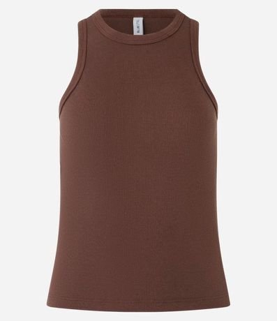 Blusa Musculosa Básica en Rib con Ligera Textura 5