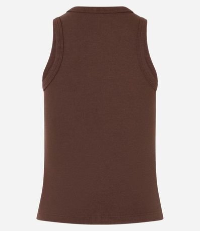 Blusa Musculosa Básica en Rib con Ligera Textura 7