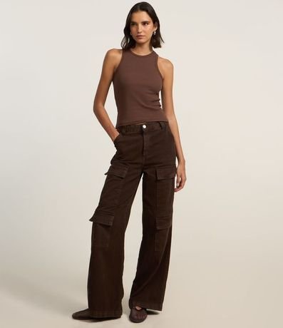 Blusa Musculosa Básica en Rib con Ligera Textura 3