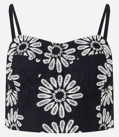 Blusa en Laise con Bordado Floral 5