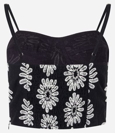 Blusa en Laise con Bordado Floral 8