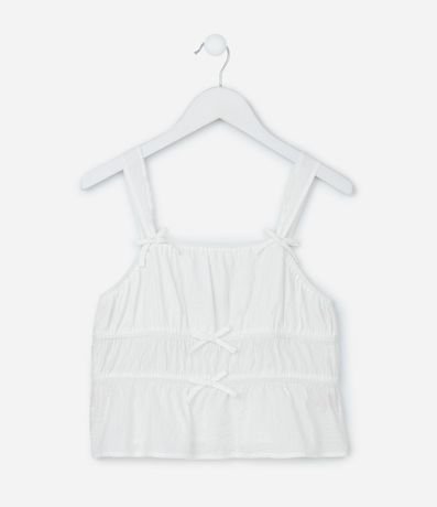 Blusa Infantil en Tricolina con Lacitos - Talle 5 a 14 años