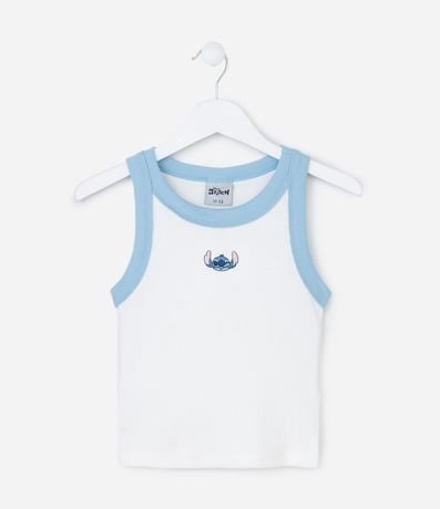 Musculosa Infantil en Rib con Bordado Stitch - Talle 5 a 14 años 2