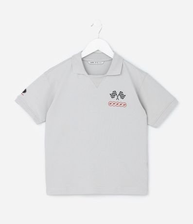 Remera Polo Infantil en Algodón con Estampa de Automovilismo - Talle 5 a 14 años
