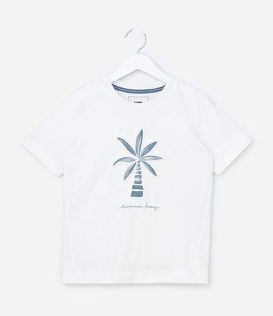 Remera Infantil con Estampa Relieve Palmera - Tam  5 a 14 años 2