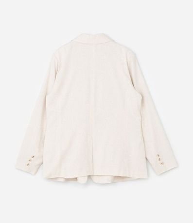 Blazer Alargado en Viscolino con Botón Único Curve & Plus Size 6