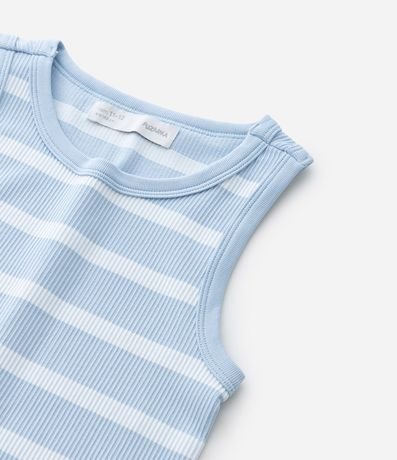 Musculosa Nadador Infantil con Estampa Rayada - Talle 5 a 14 años 5