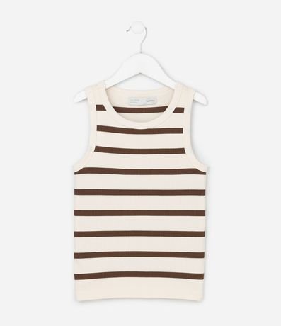 Musculosa Nadador Infantil con Estampa Rayada - Talle 5 a 14 años 1