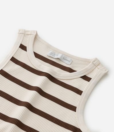 Musculosa Nadador Infantil con Estampa Rayada - Talle 5 a 14 años 5