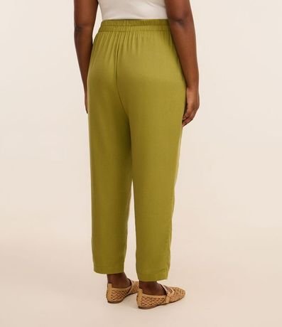Pantalón Carrot en Viscolino con Pliegues Curve & Plus Size 4