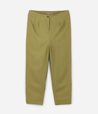 Pantalón Carrot en Viscolino con Pliegues Curve & Plus Size 5