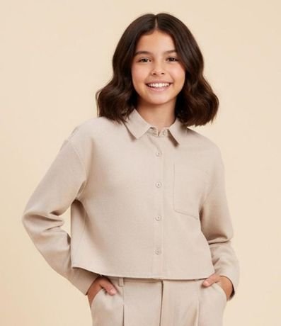 Camisa Infantil con Pequeño Bolsillo - Talle 5 a 14 años