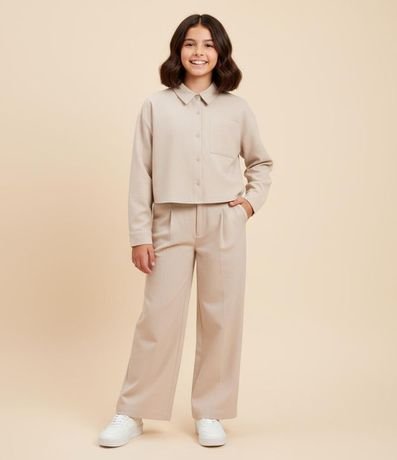 Pantalón Infantil en Viscolino con Pliegues - Talle 5 a 14 años