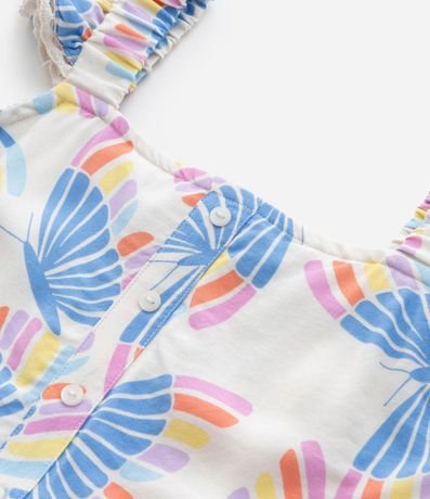 Vestido Infantil con Volados y Estampa Mariposas - Talle 5 a 14 años 5