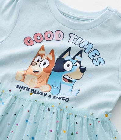Vestido Infantil en Tule con Estampa Bluey - Talle 1 a 5 años 6