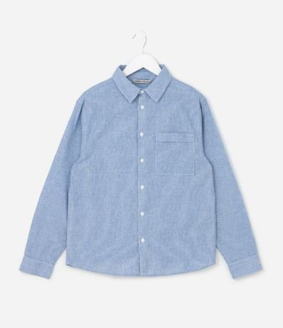 Camisa Infantil con Estampa de Raya y Texturizada - Talle 5 a 14 años