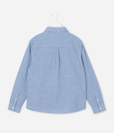 Camisa Infantil con Estampa de Raya y Texturizada - Talle 5 a 14 años 2