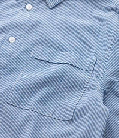 Camisa Infantil con Estampa de Raya y Texturizada - Talle 5 a 14 años 6