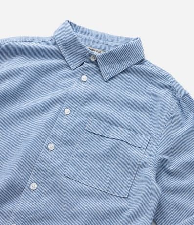 Camisa Infantil con Estampa de Raya y Texturizada - Talle 5 a 14 años 7