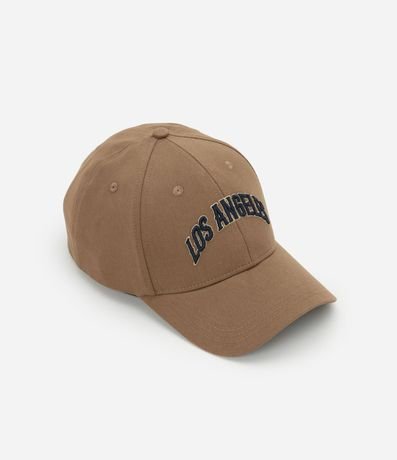 Gorra en Sarga con Lettering Los Angeles
