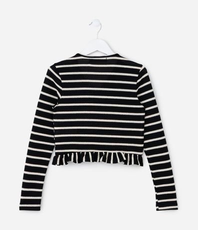 Blusa Corta Infantil con Lacitos y Rayas - Talle 5 a 14 años 2