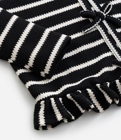 Blusa Corta Infantil con Lacitos y Rayas - Talle 5 a 14 años 5