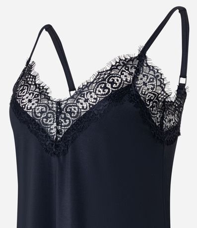 Pijama Short Doll en Microfibra con Aplicación de Encaje 5