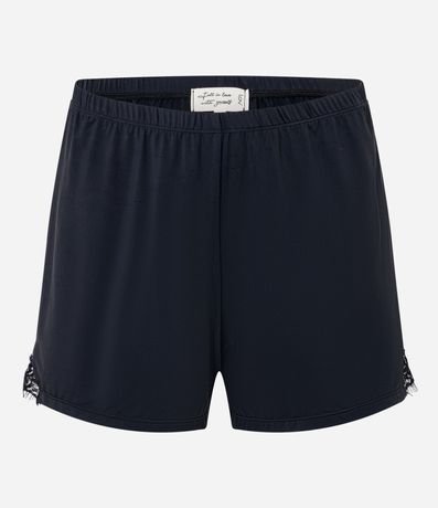 Pijama Short Doll en Microfibra con Aplicación de Encaje 7