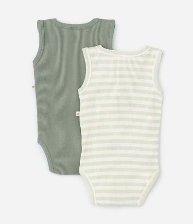 Kit 02 Bodies Infantiles en Rib Canelados - Talle 0 a 18 Meses 2