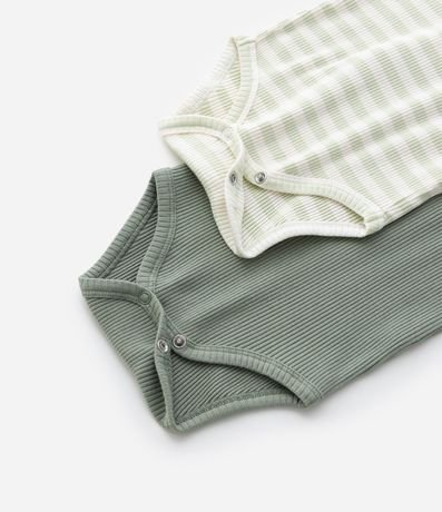 Kit 02 Bodies Infantiles en Rib Canelados - Talle 0 a 18 Meses 4