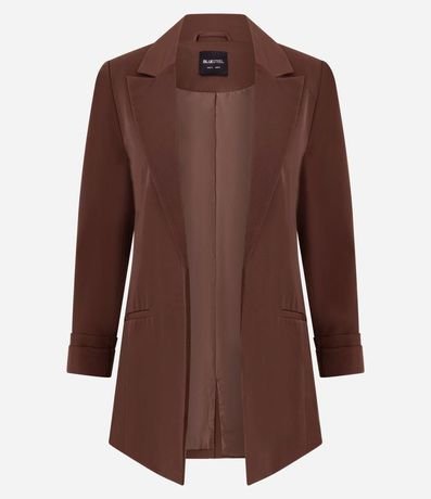 Blazer Oversized Alargado en Sastrería con Pliegues en el Puño 1