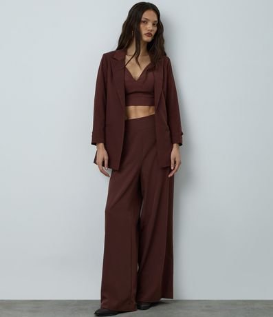 Blazer Oversized Alargado en Sastrería con Pliegues en el Puño 1