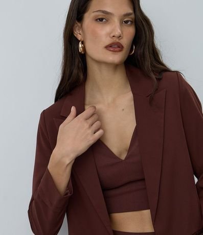 Blazer Oversized Alargado en Sastrería con Pliegues en el Puño 2