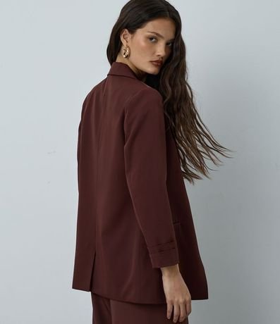 Blazer Oversized Alargado en Sastrería con Pliegues en el Puño 4