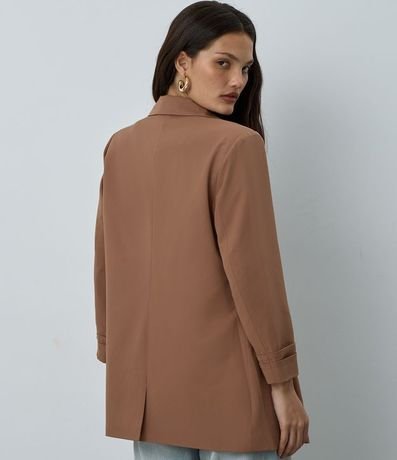 Blazer Oversized Alargado en Sastrería con Pliegues en el Puño 2