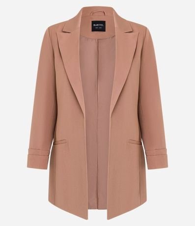 Blazer Oversized Alargado en Sastrería con Pliegues en el Puño