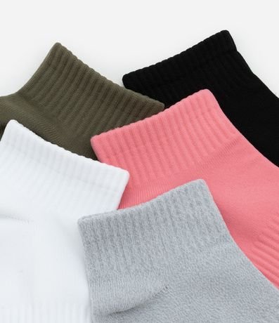 Kit 05 Medias Deportivas Caña Corta en Poliamida 4