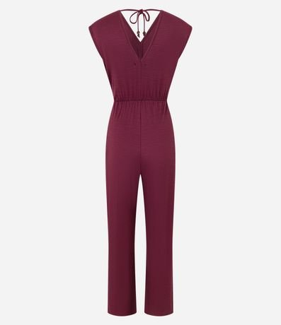 Mono Flare en Viscosa con Escote V y Elástico en la Cintura 7