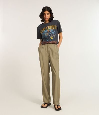 Pantalón Recto en Sastrería con Bolsillo