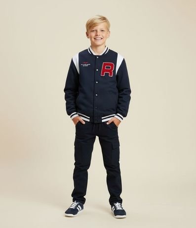 Pantalón Recto Infantil Vira Bermuda - Talle 5 a 14 años