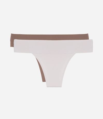 Kit 02 Bombachas Biquínis en Microfibra con Cintura Ancha 2