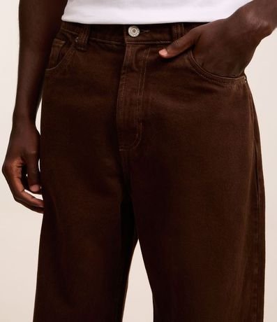 Pantalón Super Baggy en Sarga con Pespunte Contrastante 3