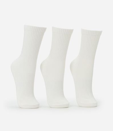 Kit 03 Medias Cano Mediano de Algodón con Bordados de Objetos de Academia 2