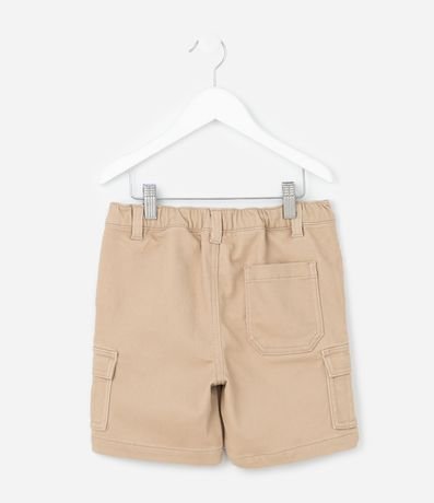 Bermuda Infantil en Sarga Liso con Bolsillos Cargo - Talle 5 a 14 años 2