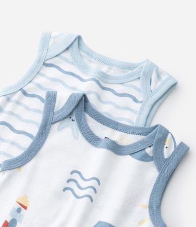 Kit 02 Bodies Infantiles en Rib con Estampa - Talle 0 a 18 meses 6