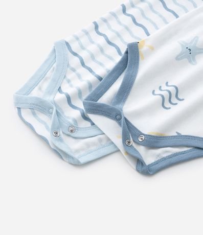 Kit 02 Bodies Infantiles en Rib con Estampa - Talle 0 a 18 meses 7